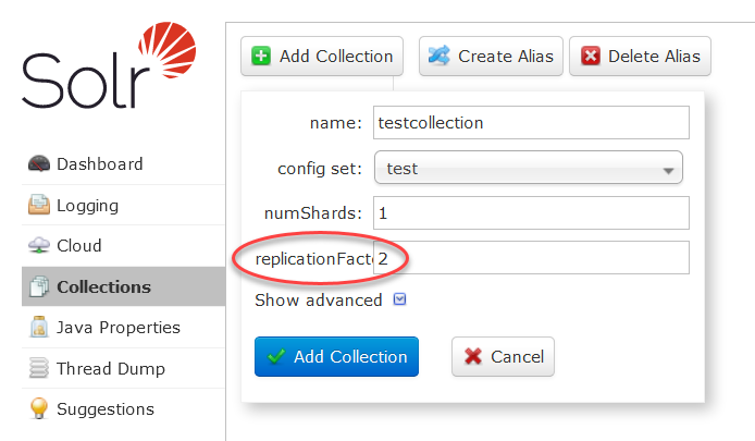 SearchStax Managed Solr Quick Start Create Collection